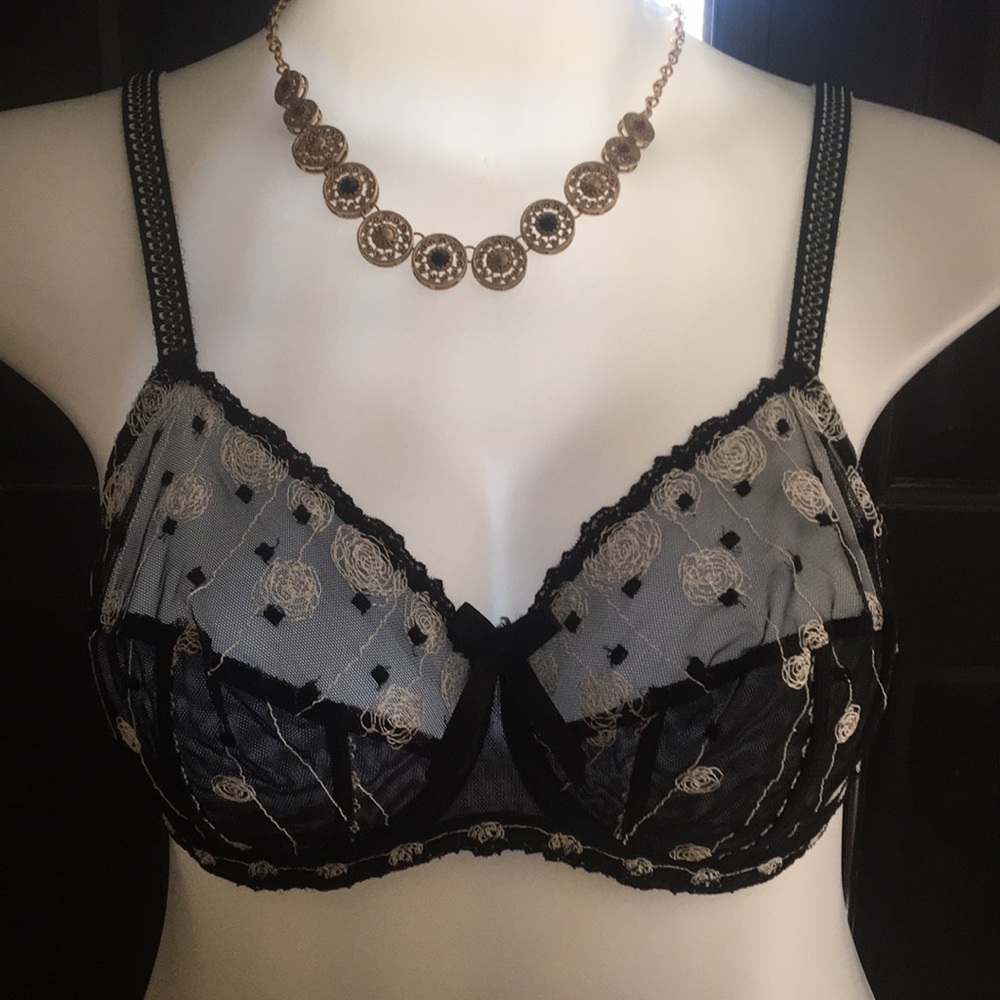 Beautiful black white bra